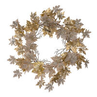 30" Champagne Maple Leaf Wreath