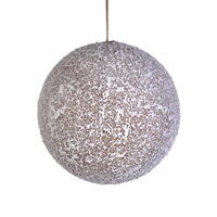 Vickerman Artificial Glitter Beige Ball Ornament