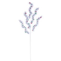 33" Silver/Red/Green Tinsel Spray 2/Bag