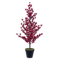 Vickerman Potted Red Berry Tree