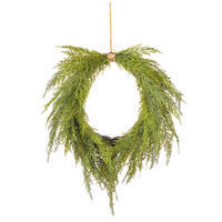 Vickerman Artificial Green Cedar Heart Wreath