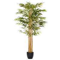 Vickerman 6' Artificial Potted Green Bamboo Tree
