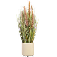 Vickerman Artificial Potted Grass with Pampas