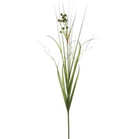 44" Grass with Pomp Balls Spray 4/Pk