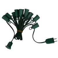 Vickerman C7 Molded Sockets on Green or White Wire