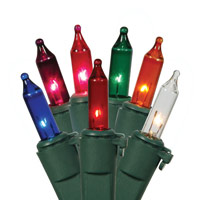 Vickerman Christmas 50 Lt Mini Light Set 23' Green Wire