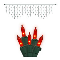 Vickerman Christmas Mini Light Icicle Set with Green Wire
