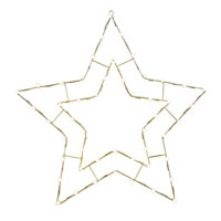 48" x 48" White 5 Pt Star C7 Wire Motif