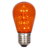 S14 LEDAmber Transp Bulb E26 Nk Base