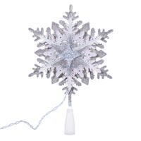 Vickerman Silver-White Snowflake Tree Topper