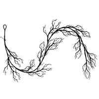 Vickerman Black Twig Garland Purple/Orange Lights