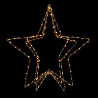 Vickerman Warm White LED Star Wire Silhouette