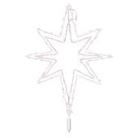 Vickerman 3-D White Bethlehem Star Tree Top, LED Lights 