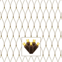 Vickerman Single Mold Wide Angle Brown Wire LED Christmas light set, Poly Bag