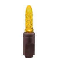 Vickerman 70 M5 Faceted LED Light Christmas Light Strand, Brown Wire