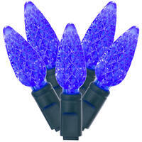 Vickerman C6 LED Green Wire Single Mold Christmas Light Set