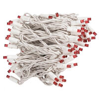 Vickerman Single Mold Wide Angle White Wire LED Christmas light set