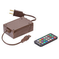 Vickerman RGB Controller & Remote Power Kit with Brown Coaxial Power Cord for RGB Light Sets