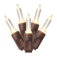 Vickerman Single Mold Italian LED Christmas Light Set Brown Wire Poly Bag