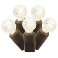 Vickerman Single Mold G12 Berry Brown Wire LED Christmas Light Set