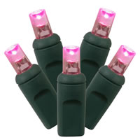 Vickerman Single Mold Wide Angle Green Wire LED Christmas light set