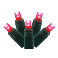Vickerman Single Mold Wide Angle Green Wire LED Christmas light set