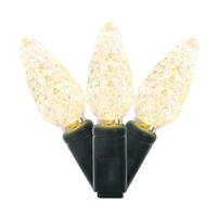 Vickerman C6 LED Green Wire Single Mold Christmas Light Set Poly Bag