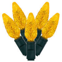 Vickerman C6 LED Green Wire Single Mold Christmas Light Set