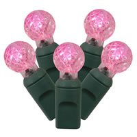 Vickerman Single Mold G12 Berry Green Wire LED Christmas Light Set