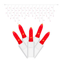 Vickerman 70Lt LED Twkl/WW M5 Icicle EC Set 9'