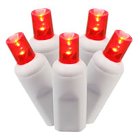 Vickerman Single Mold Wide Angle White Wire LED Christmas light set, Poly Bag