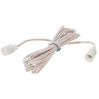15' White Wire Coaxial Ext Cord 2/Bag