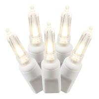 Vickerman Italian LED Single Mold White Wire Christmas Light Set, Poly Bag