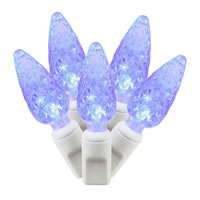 Vickerman C6 LED White Wire Single Mold Christmas Light Set