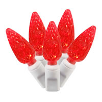 Vickerman C6 LED White Wire Single Mold Christmas Light Set
