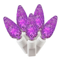 Vickerman C6 LED White Wire Single Mold Christmas Light Set