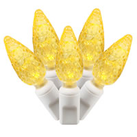Vickerman C6 LED White Wire Single Mold Christmas Light Set
