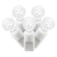 Vickerman Single Mold G12 Berry White Wire LED Christmas Light Set, Poly Bag