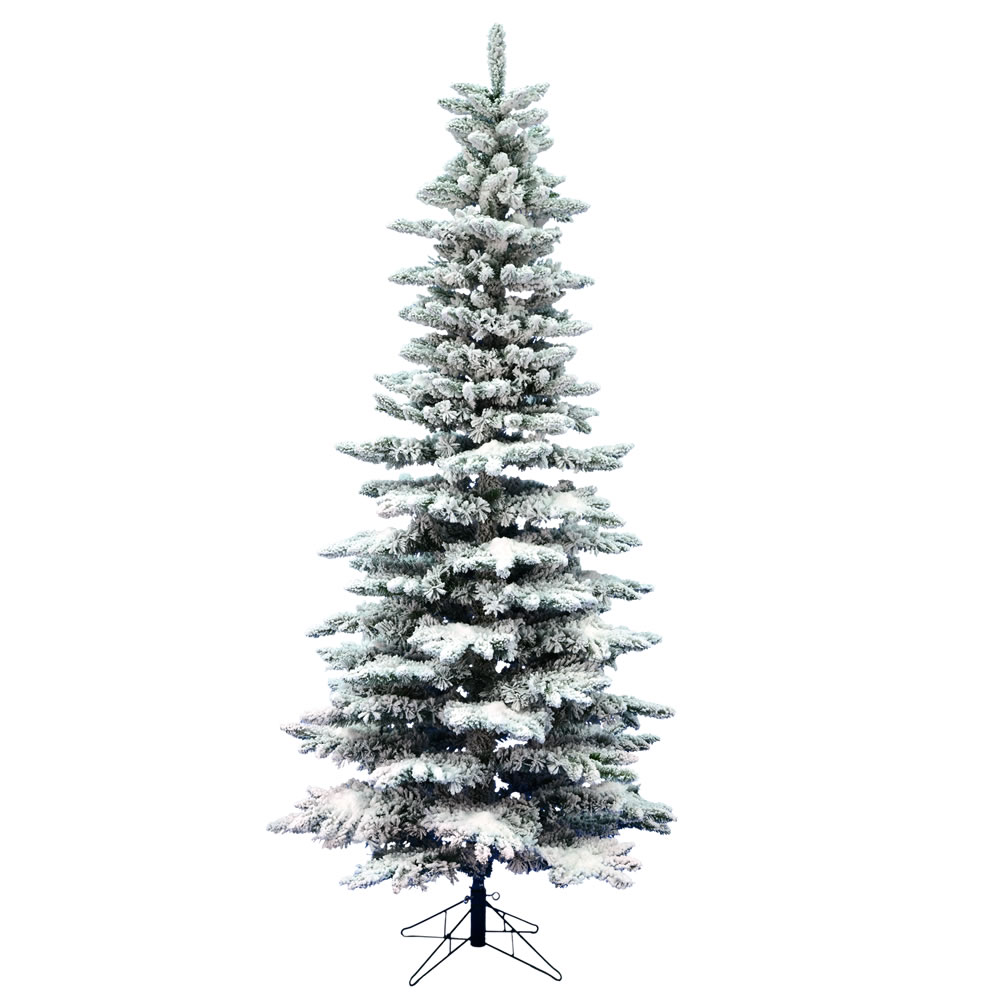 7.5 FT HEAVY FLOCKED ALASKAN CHRISTMAS TREE ~ NO LIGHTS | eBay